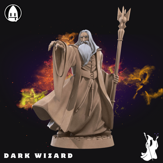 Dark Wizard | 3D Print | D&D RPG Tabletop Figure