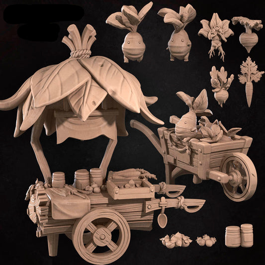 Vegetables Sale Point Set (9 Decorative Elements)